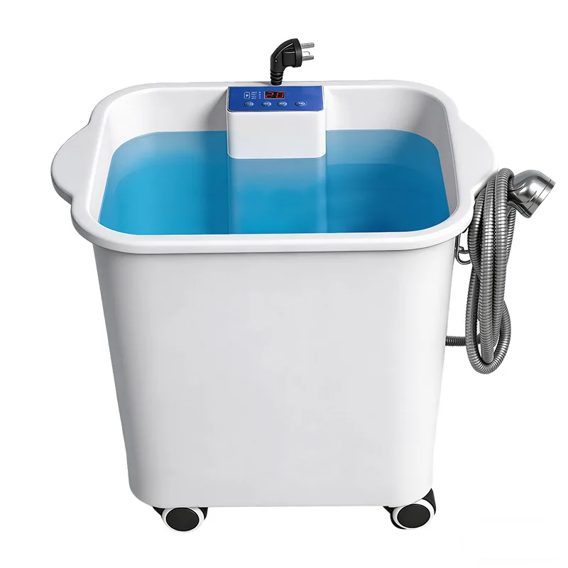 Intelligent bathing machine, assisted bed rest, elderly bathing and bathing bucket, constant temperature heating, movable