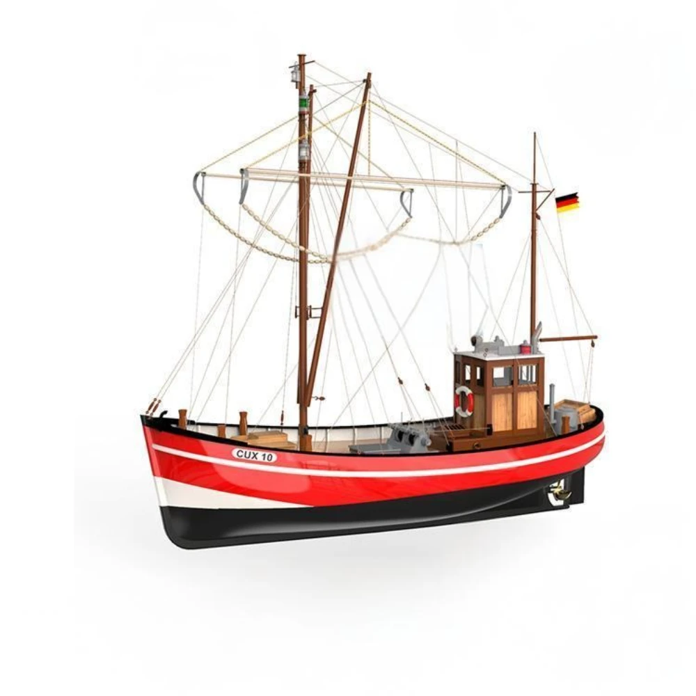 

RC Boat 1/50 CUX10 Fishing Ship KIT Edition European Style Ship Model Personal Assembly Remote Control Boat Model Toys