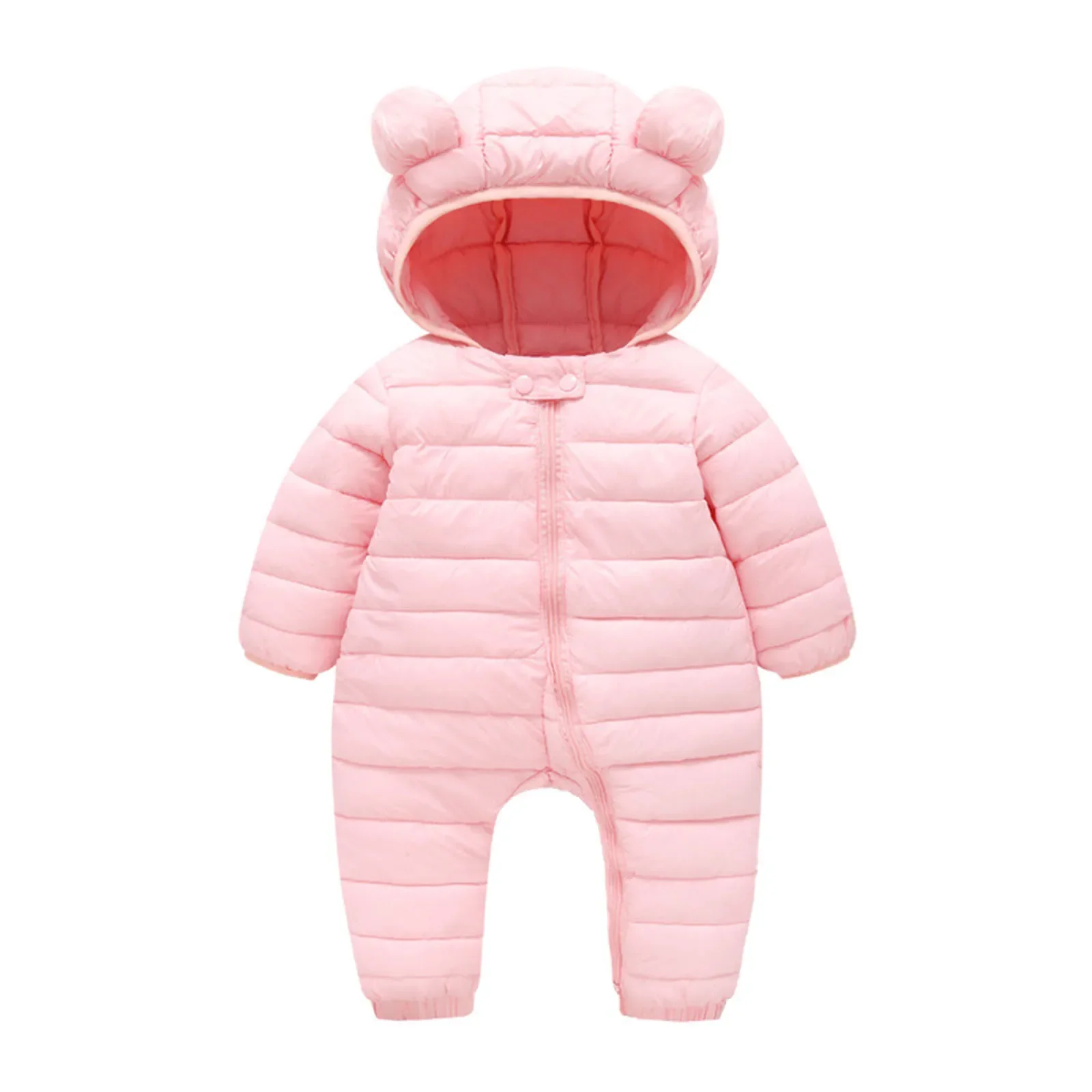 

Baby Thicken Warm Cotton Padded Infant Kids Rompers Winter Newborn Windproof Bodysuit Hooded Long Sleeve Boys Girls Jumpsuits