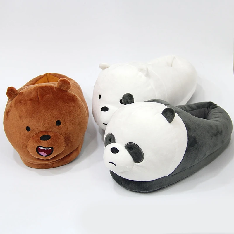 Plush Slippers Toys Cute Bear Warm Winter Adult Shoes Doll Household Products