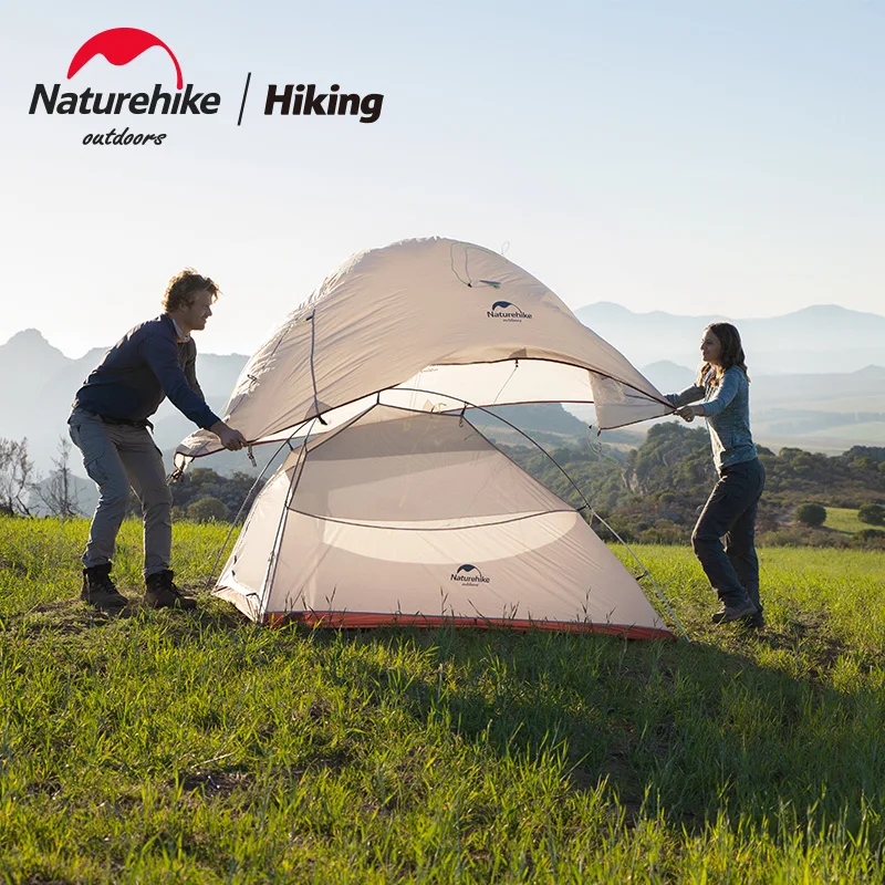 Naturehike-Ultralight Waterproof Nylon Camping Tent, Nuvem Up, 1, 2, 3 Pessoa, 20D, Caminhadas, ao ar livre, Praia Tent, Mochila