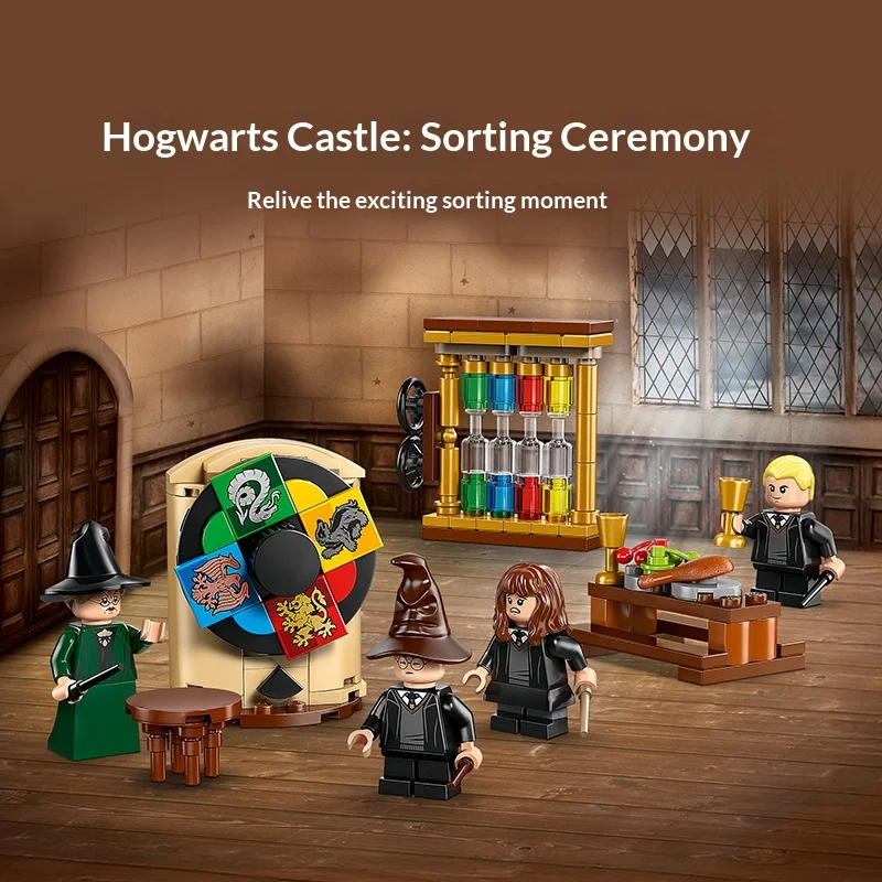LEGO bricks Harry Potter 76460 Hogwarts Castle Sorting Ceremony Children's Splicing Toy Gift