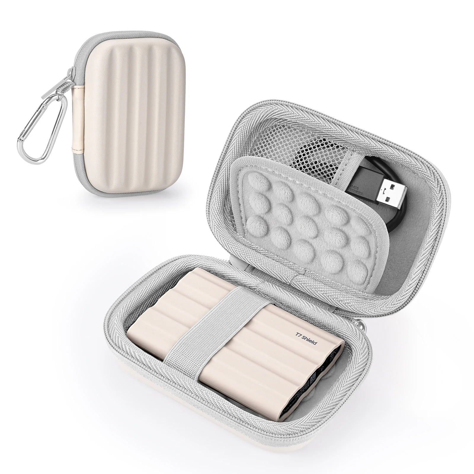 

Portable Hard EVA Drive Case for Samsung T7 Shield/ T7 Touch, Shockproof ＆ Waterproof Travel Carrying Storage Bag