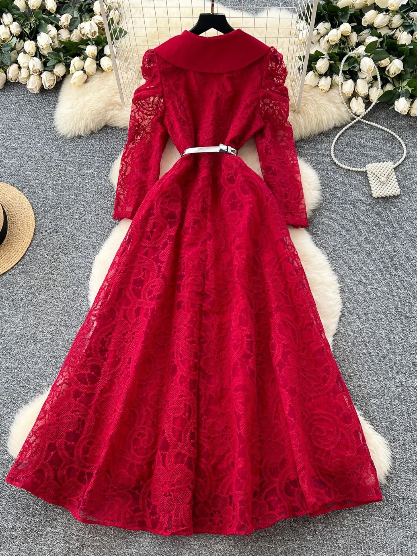Ramadan robes longues Abaya Eid femmes musulmanes désherbage dentelle diamant fête Jalabiya robes Largos arabe longue Robe caftan broderie