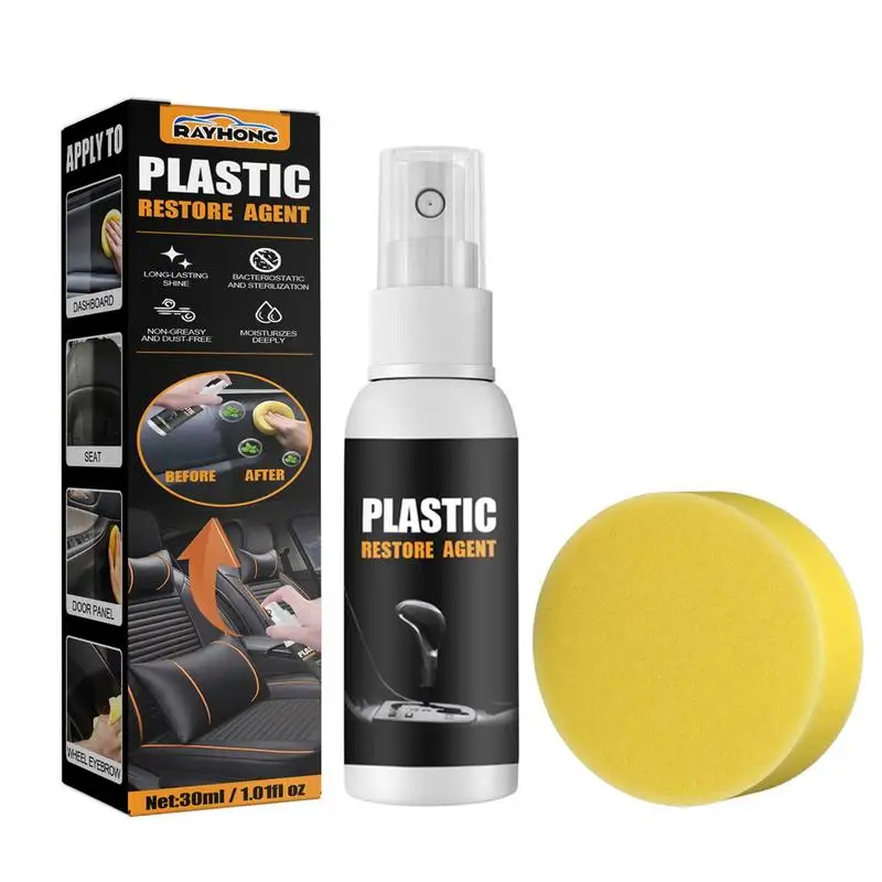 

Plastics Part Refurbished Agent 30ml Automotive Interior Cleaning Agent Auto & Leather Renovated Coating Paste Maintenance Agent