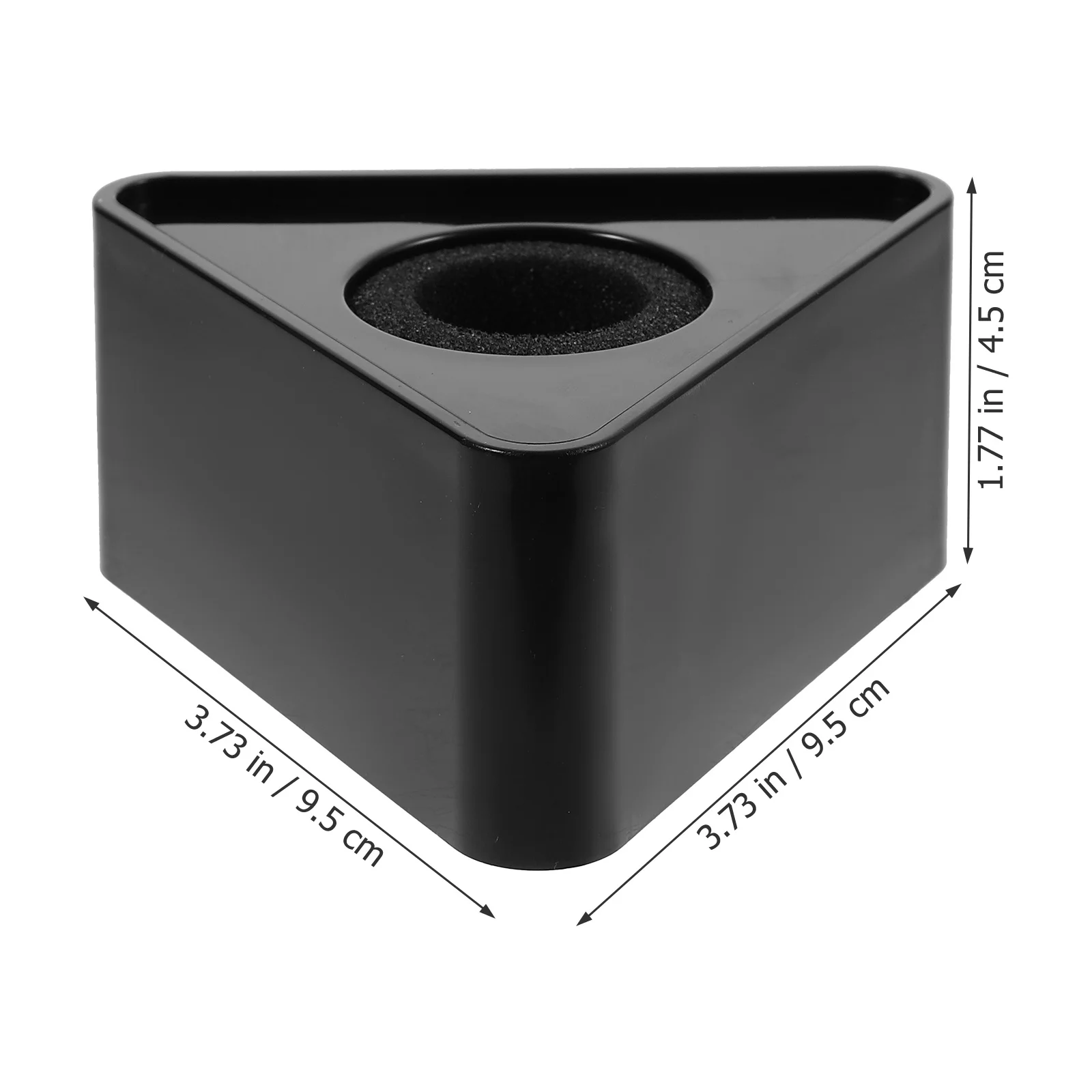 2pcs Portable Abs Injection Molded Triangle Interview Mic Logo Flag Station Black For Professional Microphone Use Suitable Dj