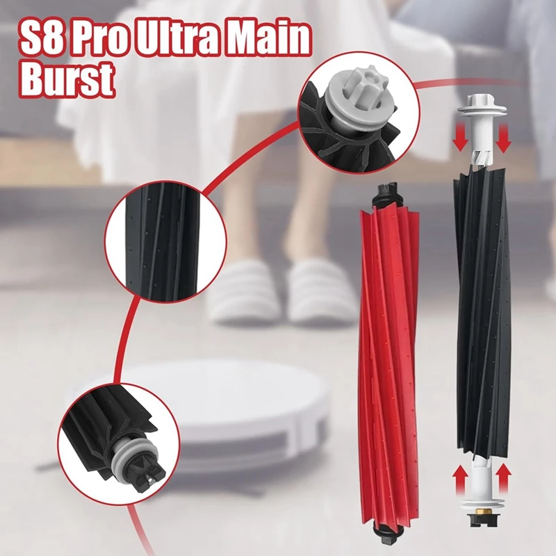 Para Roborock S8 Pro Ultra aspiradora Cepillo Lateral principal filtro Hepa paño de mopa bolsas de polvo accesorios de repuesto