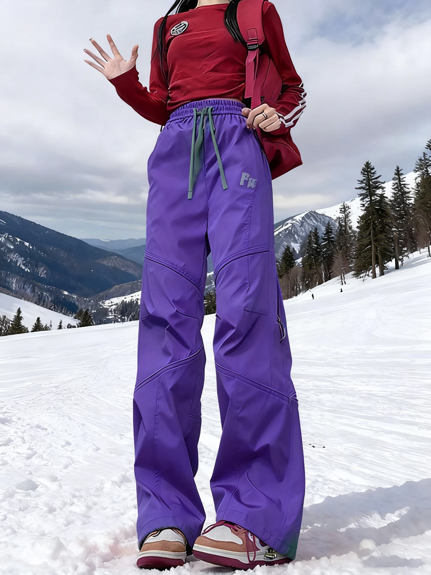 

Утепленные зимние лыжные брюки унисекс для активного отдыха, водонепроницаемые, морозостойкие, с защитой от снега, повседневные, прямого кроя, L...