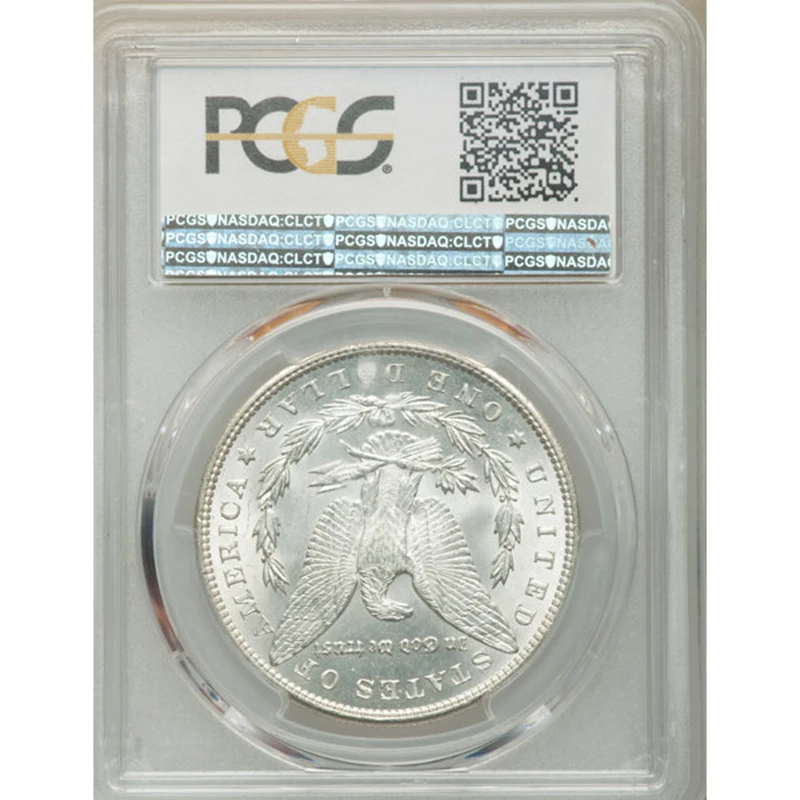 1893 United States Morgan Coin 1 Dollar 90% Silver Coins Collectibles Rating Coin Holder Case NGC PCGS MS64+