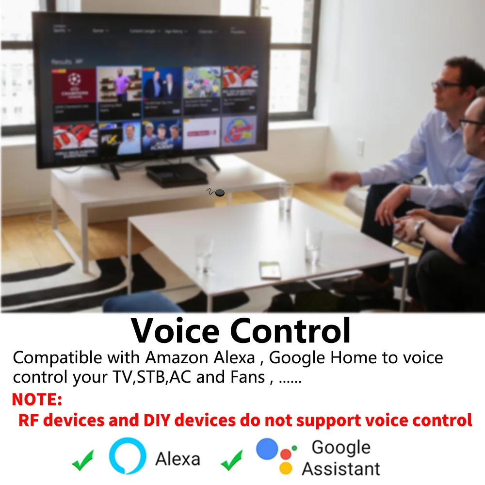 Tuya S11 Smart RF IR Remote Control for Smart Home with APP, Voice Control and Support for All TV with Alexa and Google Home