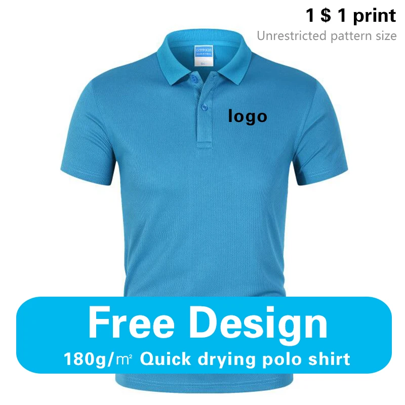 Summer Fashion Men And Women Short Sleeve Polo Custom Printing Logo Casual Lapel Shirt Embroidery Pattern Quick Dry Top Design