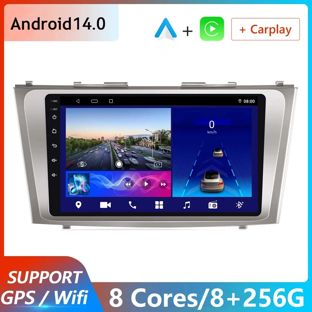 

9"Inch 4G+WiFi Android 14 Car Radio Multimedia Video Player For Toyota Camry 40 50 2006 2007 2008-2011 Navigation GPS Head Unit