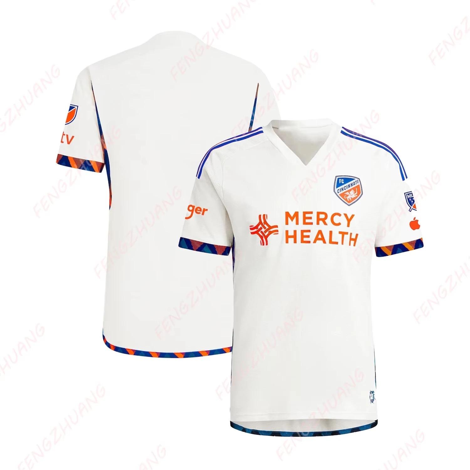 

FC Cincinnati 25 Away Jersey, уличный, впитывающий пот, быстросохнущий трикотаж, летняя классическая модная повседневная свободная футболка большого размера
