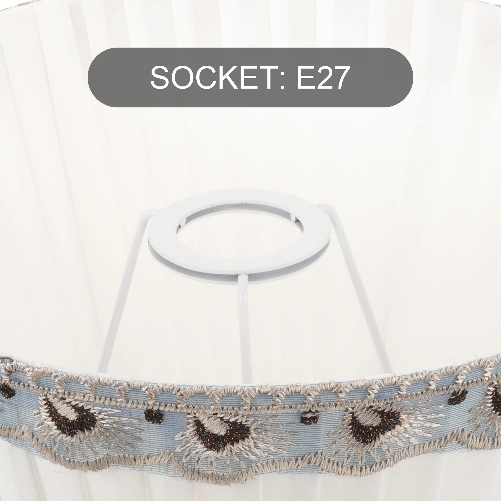 

Small Lampshade E27 Socket Indoor Light Cover Wall Light Shade Accessory Retro Style Soft Cloth Drum Lampshade for Desk Lamp