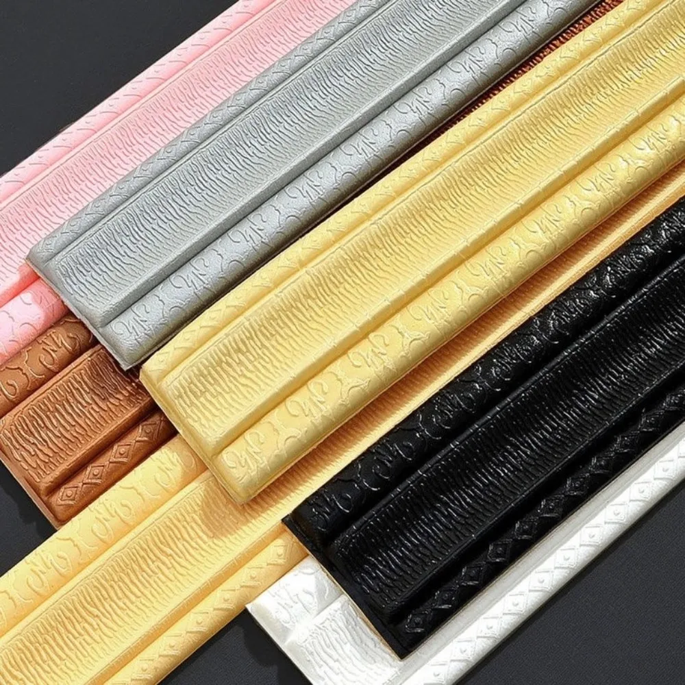 Mode XPE Schaum 3D Sockel Linie Selbstklebende Wasserdichte Fliesen Grenze Papier Hause Dekoration Taille Rand Banding Streifen