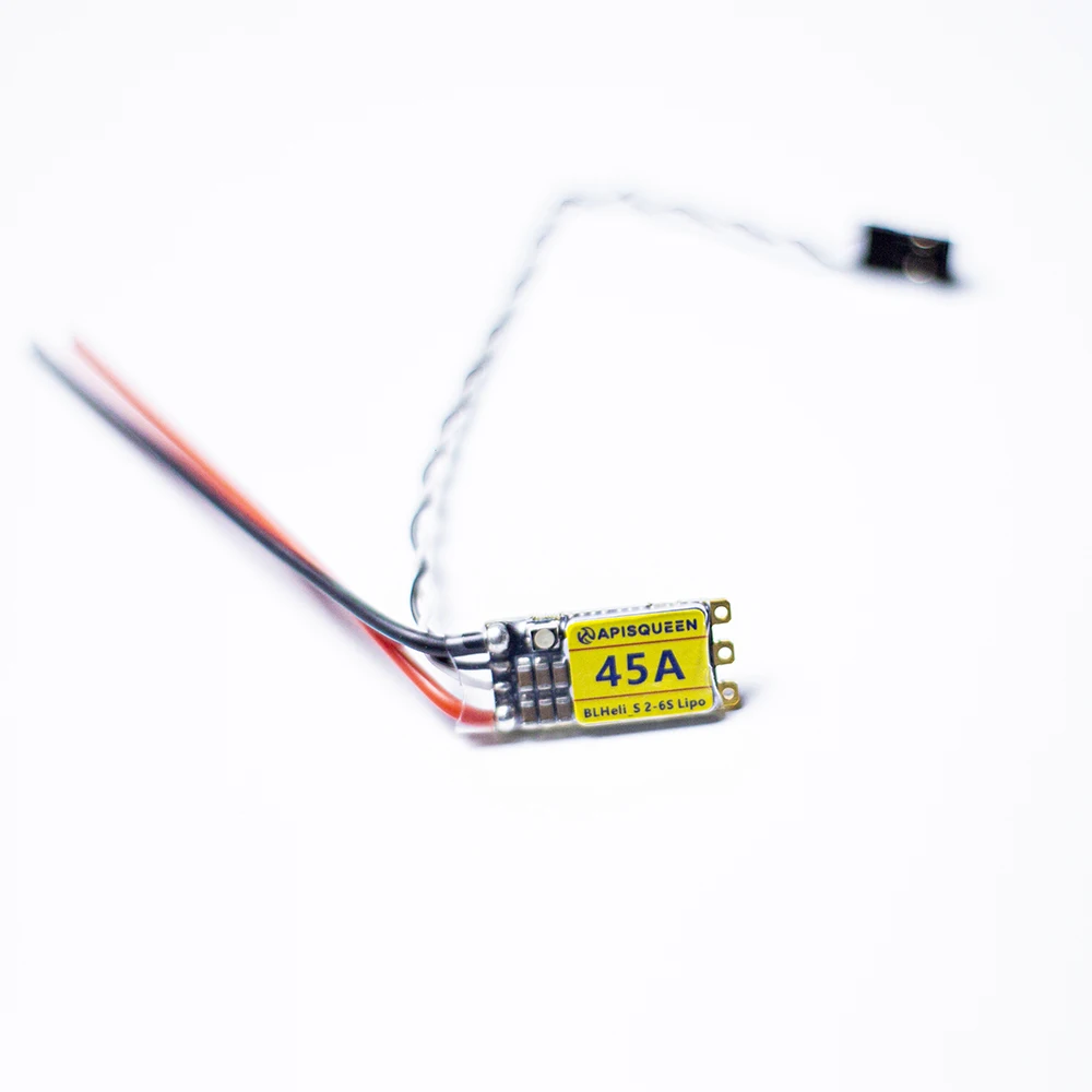 ApisQueen Lightning 2-6S 45A unidireccional ESC No BEC para Dron de carreras FPV/propulsor submarino