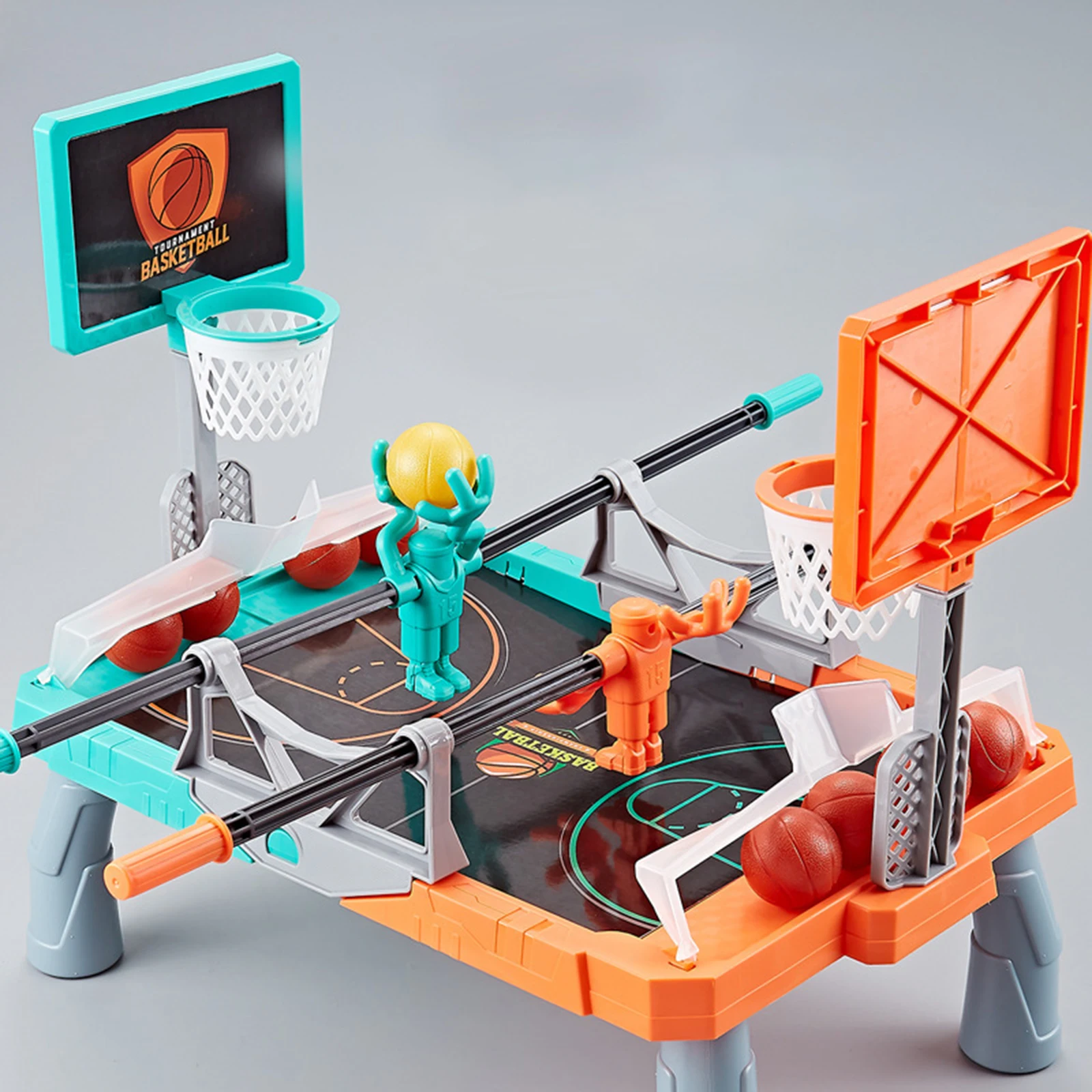 Desktop Basketball Game Brinquedos, Tabletop Basketball Toy, 2 Jogadores Foosketballing Catapult, Jump Ball Board Game