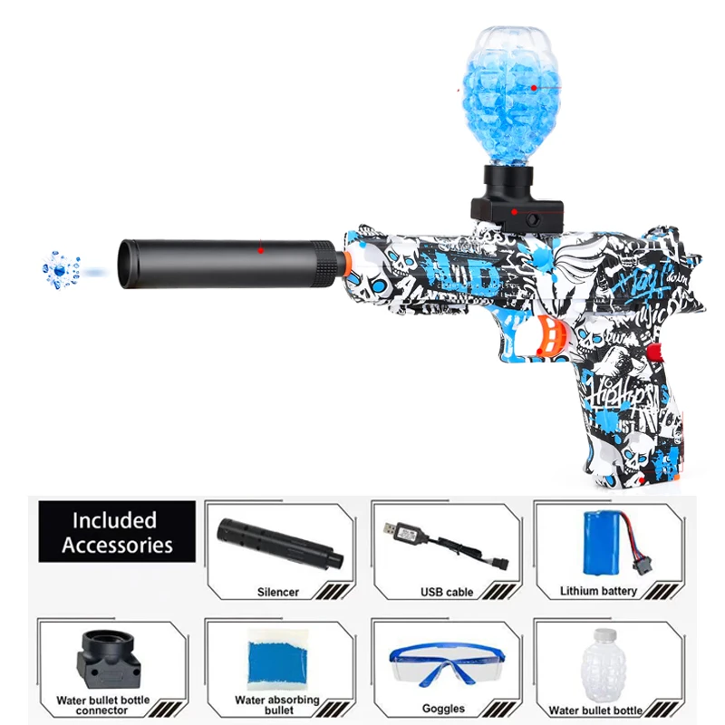 Zabawka do zabawy na świeżym powietrzu Elektryczny pistolet żelowy Piłka wodna Pistolety na pociski Letnia gra Strzelanie wodą Interaktywna gra imprezowa Dzieci Prezent dla dorosłych