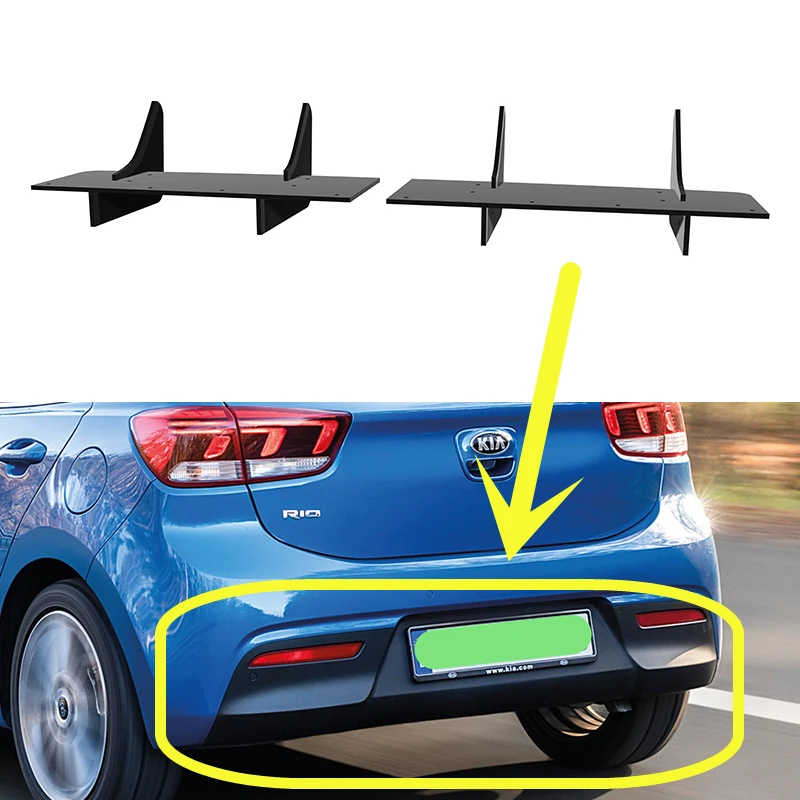 

Use For Kia Rio Hatchback 2017--2021 Year Rear Diffuser Bumper Lips Spoiler Splitter Body Kit Accessories