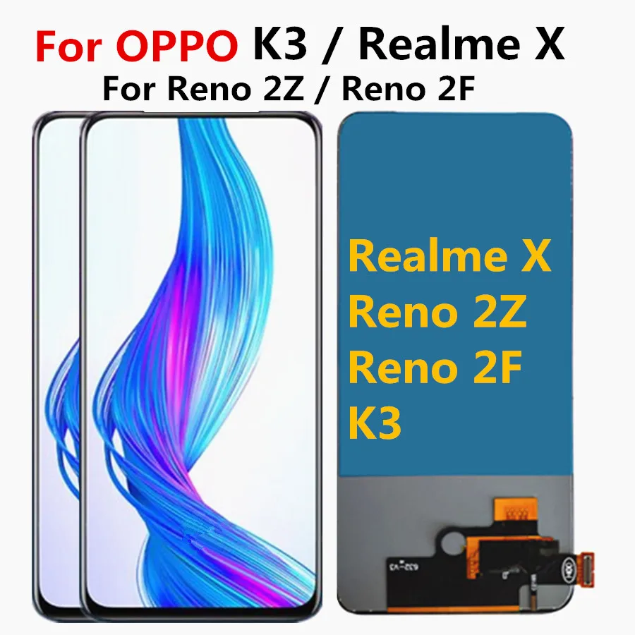 6.53  TFT For OPPO K3 Reno 2Z Reno 2F LCD Display Touch Digitizer Screen Assembly For OPPO Realme X Reno 2 Z Reno 2 F lcd