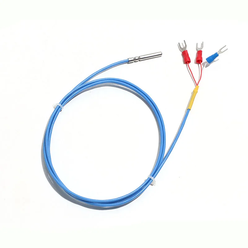 1PC PT1000 Type Resistance Temperature Sensor Waterproof Silicone Wire 1M 2M 3M 4M 5M Stainless Steel 4*30mm Probe -60~260℃