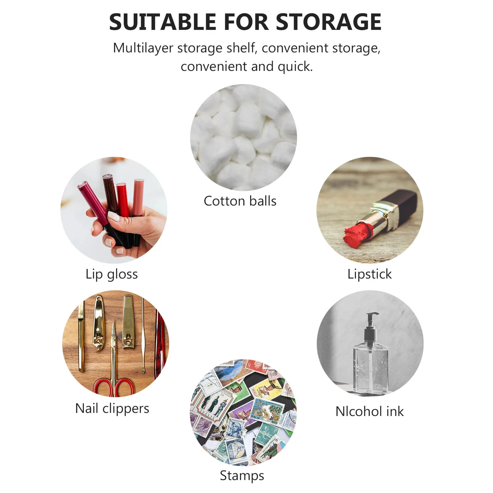 

1Pcs Acrylic Nail Polish Rack Transparent Multi-Layer Organizer for Nail Tools Lipstick Lip Gloss Storage Desktop Display