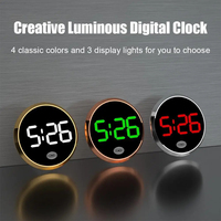 Car Luminous Clock Touch Type Electronic Watch Vehicle Car Supplies Stick-On Mini Clocks LED Digital Clock Cars Accessories