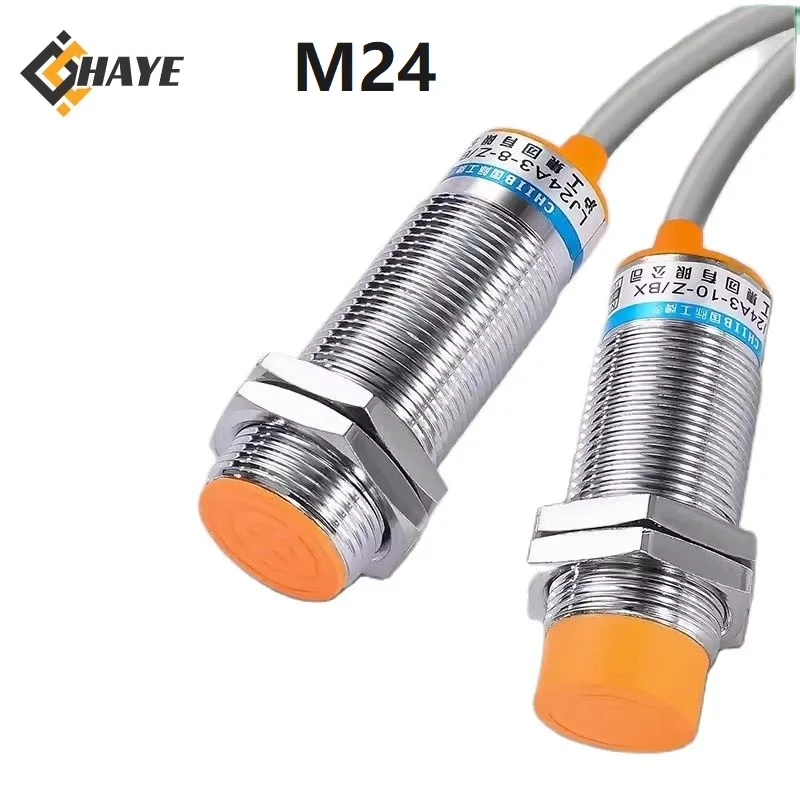 

M24 Inductive Sensor Proximity Switches, High Head, Flat Head, Metal Detect Switch, NPN, PNP, NO, NC, Metal Sensors, 8mm, 10mm