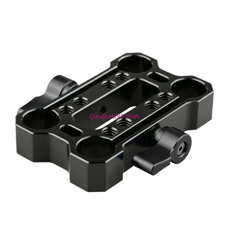 Aluminum 15mm Pipe Clamp with 1/4inch Thread Sliding Block Easy Assembly Rod Adapter Clamp Camera Accessories
