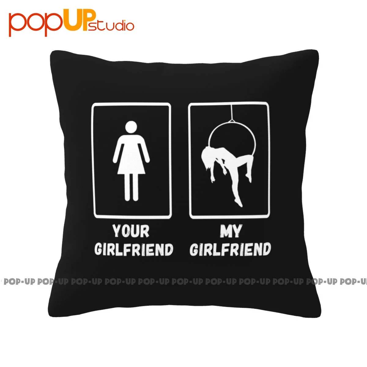 Modern Aerial Hoop Your Girlfriend Hanging Aerialist Aerial Silk Circus Aerial Lyra Pillowcase Throw Pillow Cover for Room