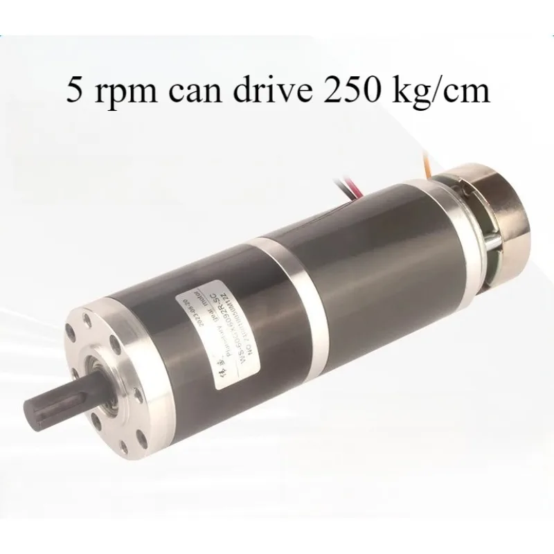 60GX6092R 60mm Brake Motor DC12V/24V 5-980RPM Planetary Gear Motor for Trolley/AGV/Conveyor Speed Control System