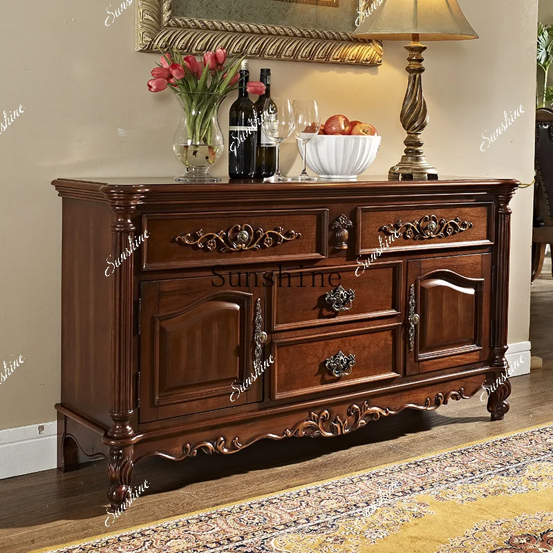 American Edge Solid Wood Dishes Kitchen Tea Cabinet Bedroom TV Foyer Entrance  TF