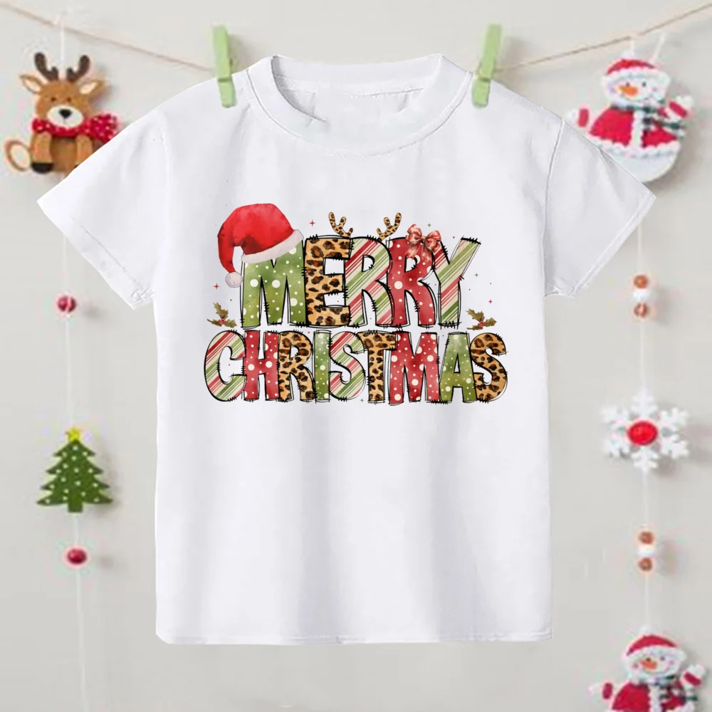 

Merry Christmas 3D Printed Girl Clothes Summer Baby Boy Clothes Round Neck Children T-Shirt Girls Clothes Fashion Child T Shirt