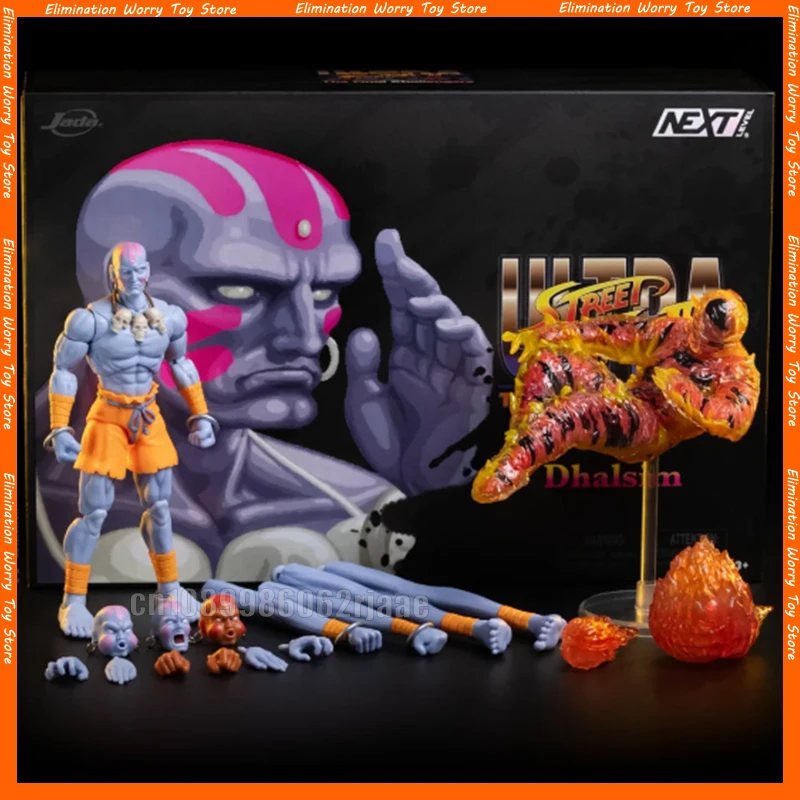 

Original 100% JADA TOYS Street Fighter Dhalsim SDCC 1/12 Anime Action Figure Model Toy Collection Model Figurine Doll Toy Gifts