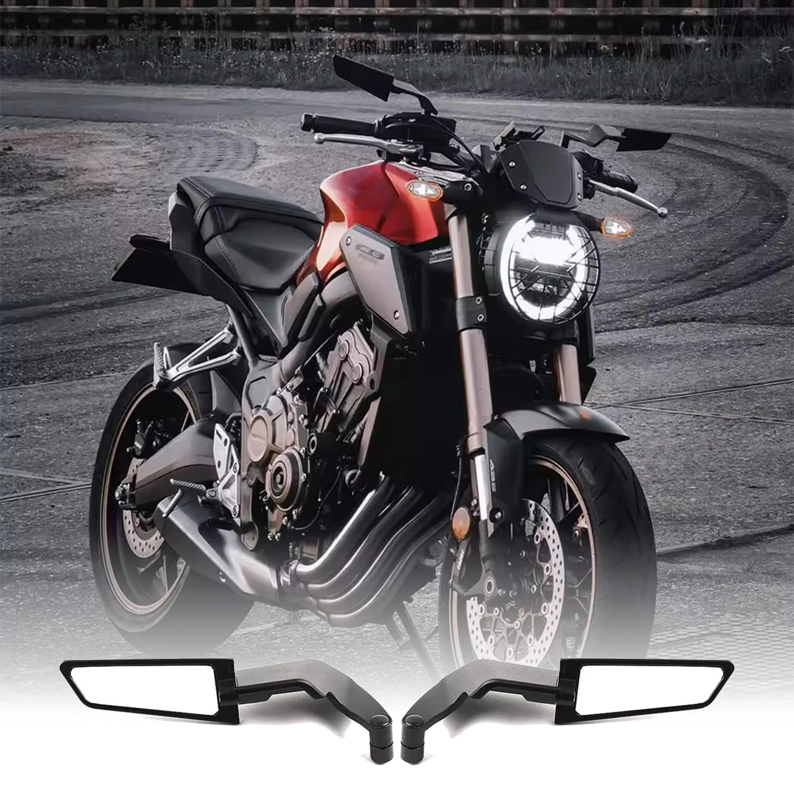 

Для CB1000R CB650R CB650F CB500 CB300 CB200X CB125 мотоциклетное зеркало бокового вида, комплекты зеркал заднего вида, регулируемое вращение