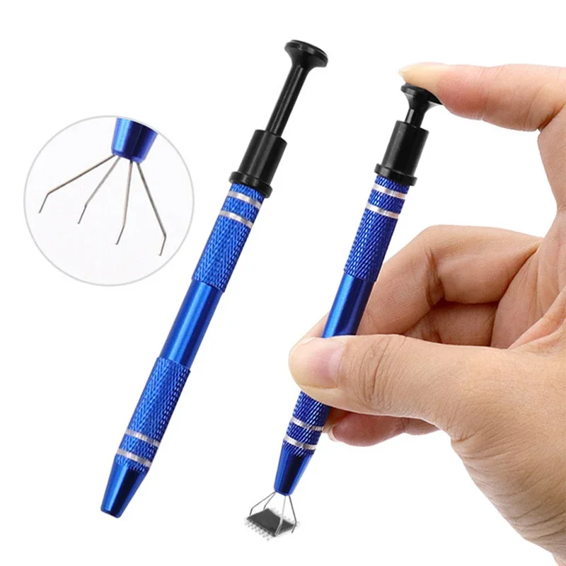 Portable jewelry gripper tool, pen type aluminum alloy electronic component chip puller, small parts repair clip