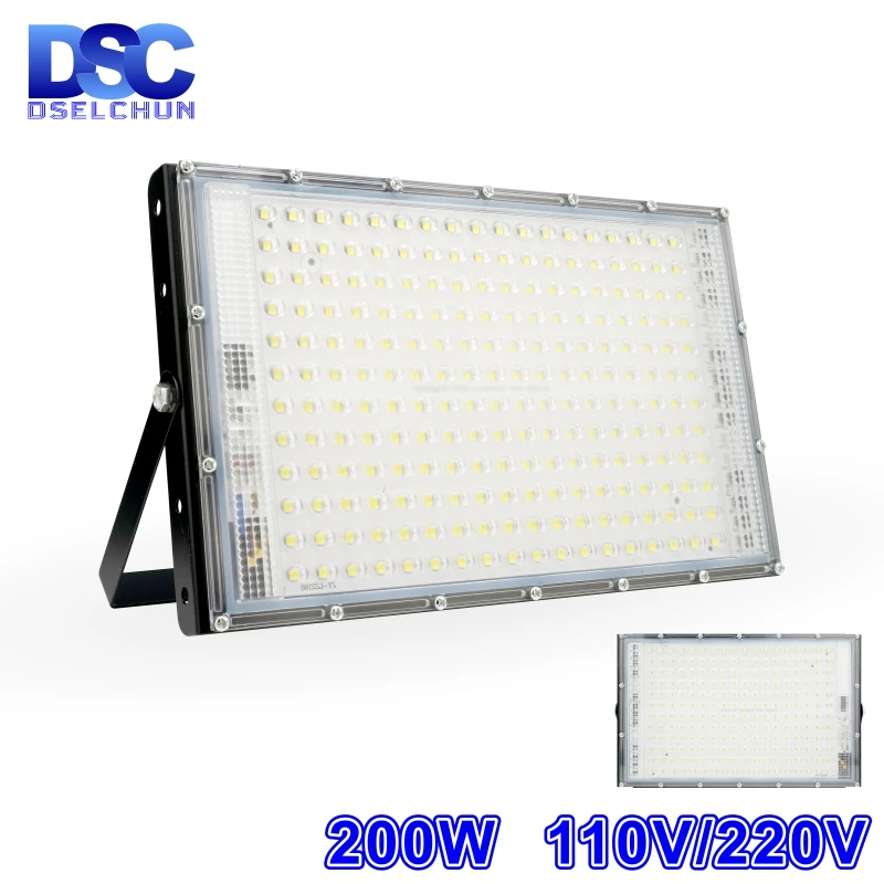 

1/2/3PCS 110V 220V 200W Led Floodlight Outdoor Garden Flood Light Ip65 Waterproof Spotlight Focos LED Reflector Street Wall Lamp