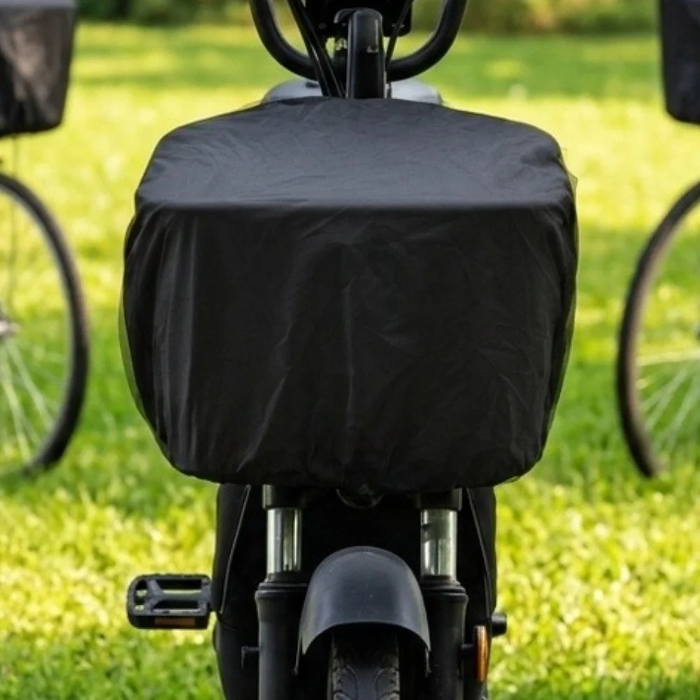4pcs 40*30cm Waterproof UV Protective Basket Cover for E-Bike and Regular Bike - 210D Oxford Brushed Silver Lightweight