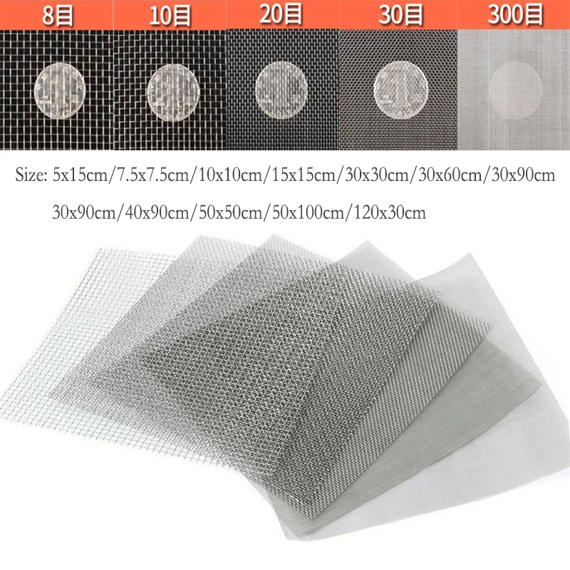 4-500mesh stainless filter mesh Stainless Steel Mesh Filter Net Metal Fix Mesh Filtration Screening Sheet Screening filter