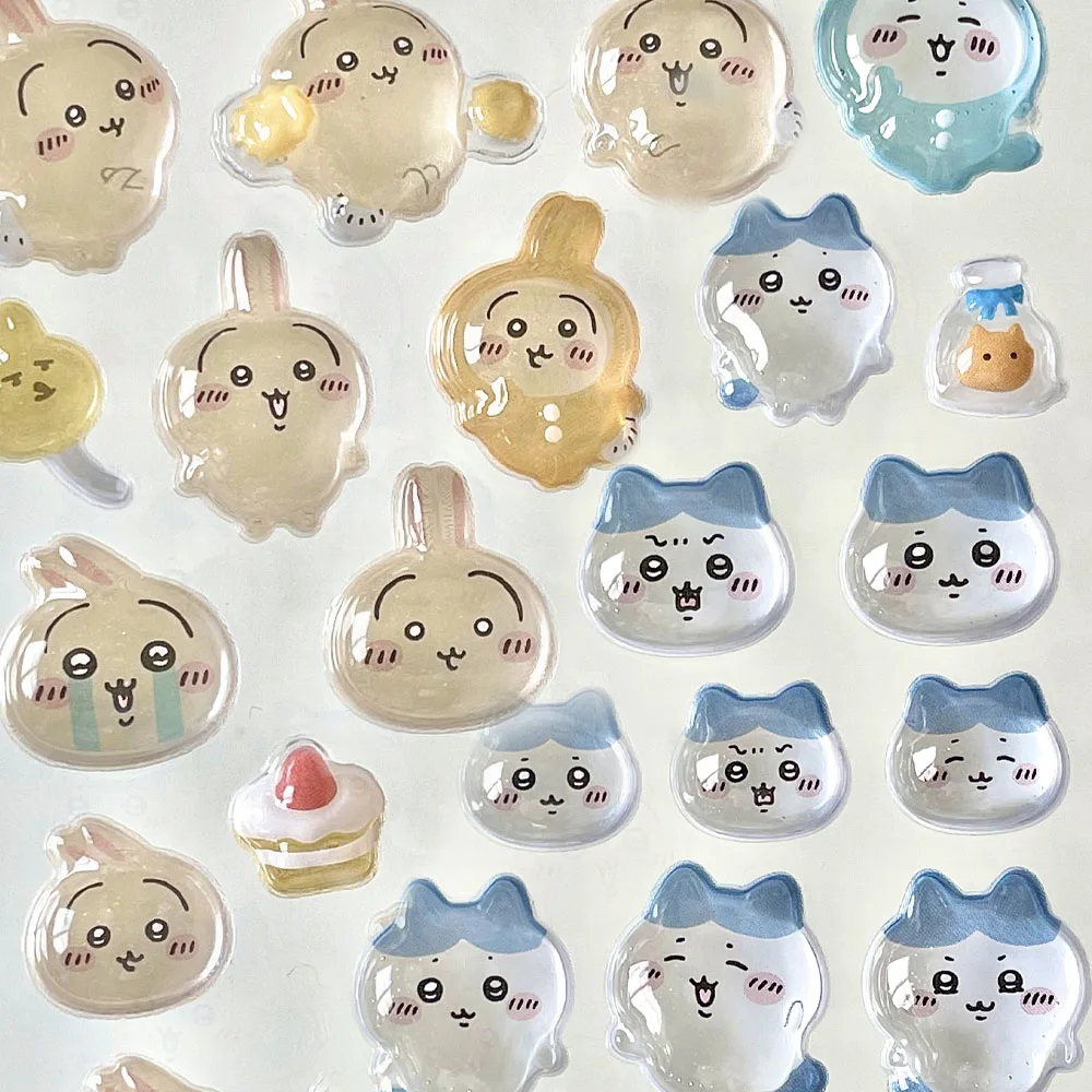 Pegatinas 3D de Relieve Bonitas para DIY, Scrapbook, Laptop, Sello de Goma, Regalo para Niños, Pegatinas 3D de PVC Cristal Impermeables