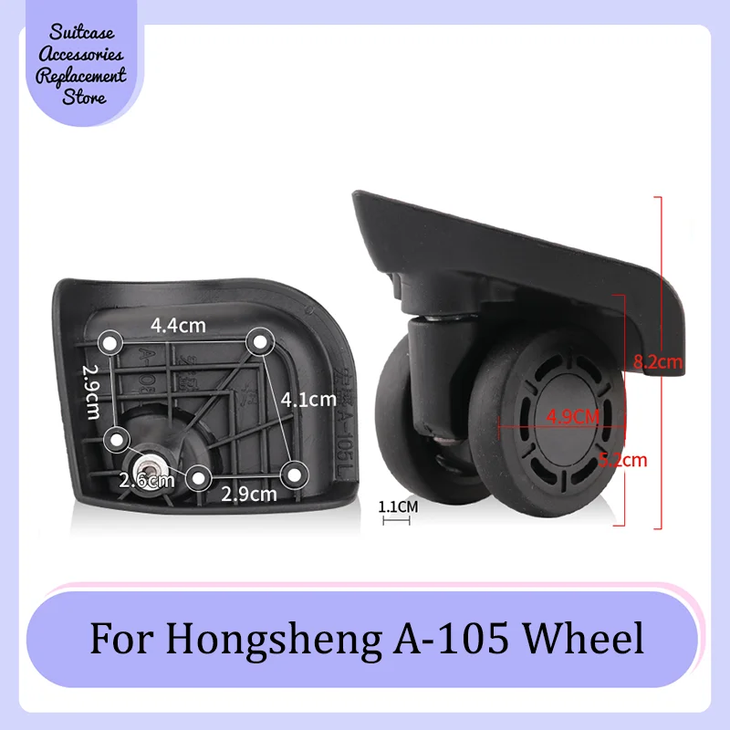 Para Hongsheng A-105 accesorios de ruedas suaves y silenciosos que absorben los golpes ruedas ruedas ruedas universales maleta de repuesto giratoria