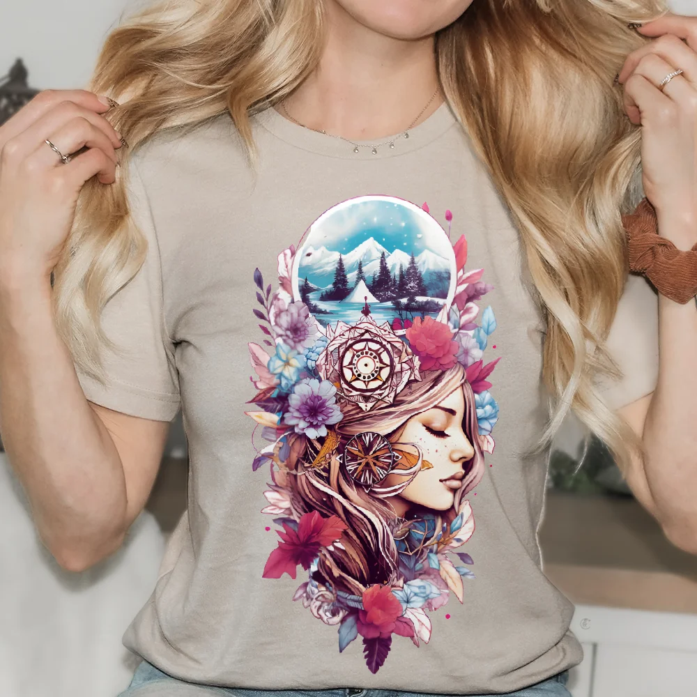 

Gothic Style, Hand-Painted, Summer 2025 Tee, Y2k Women's T-Shirt, Cute Hand-Painted Bunny,Korean Graphic Style,Oversized Comfort
