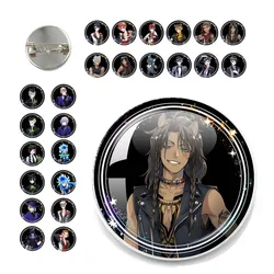 Pins Twist Wonderland Game Metal Cartoon Badge Glass Brooch Handmade Pins Bag Lapel Clothes Pins Anime Collection Badge Gift