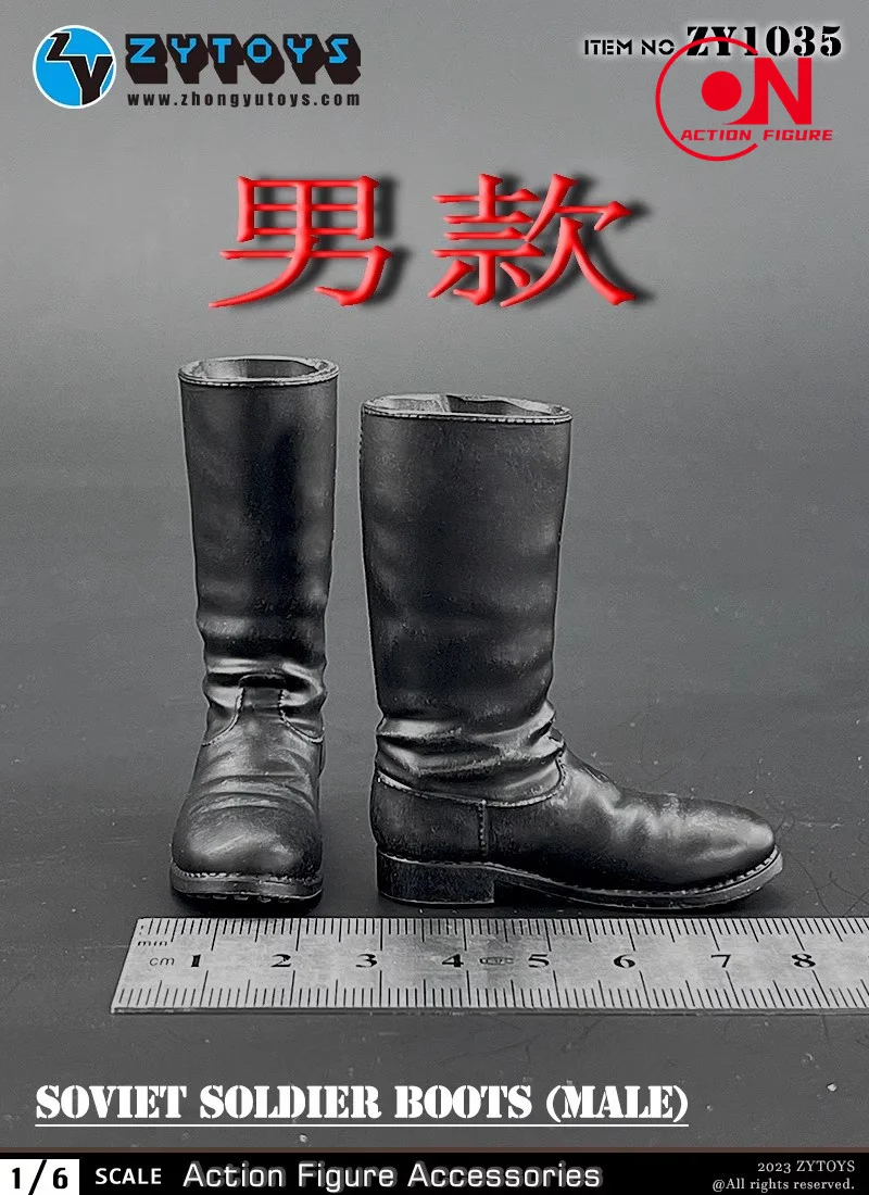 ZYTOYS ZY1035 ZY1036 Scala 1/6 Soldato Sovietico Stivali Maschio Femmina Scarpe Solide Modello Misura 12 ''Soldato Action Figure Corpo Bambole