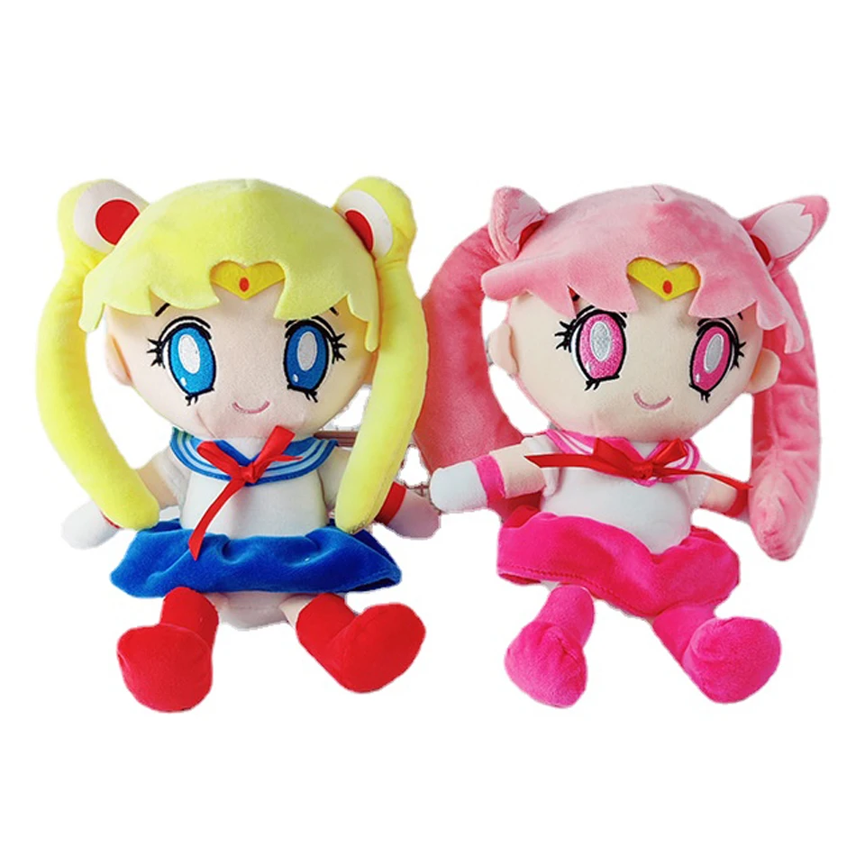 Venta caliente 2 colores 25CM Kawaii Sailor Moon juguete de peluche Luna gato Luna liebre linda chica corazón relleno Anime muñeca regalo decoración del dormitorio del hogar