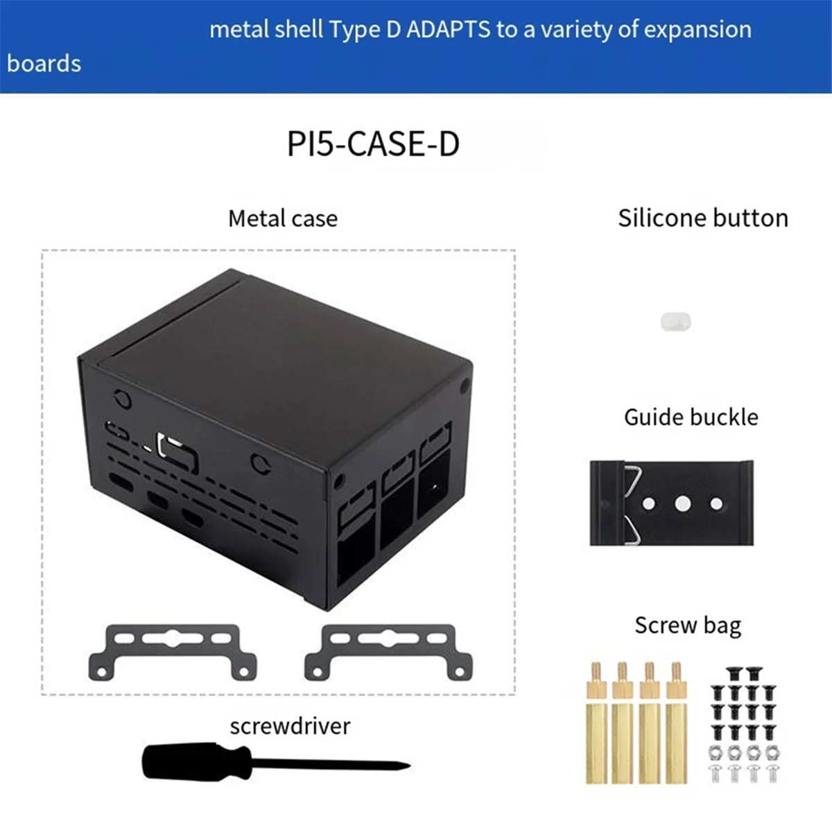 GOB-oFor Raspberry Pi5/5B промышленного класса с большим пространством D для активного охладителя PCle/PoE HAT Expansion