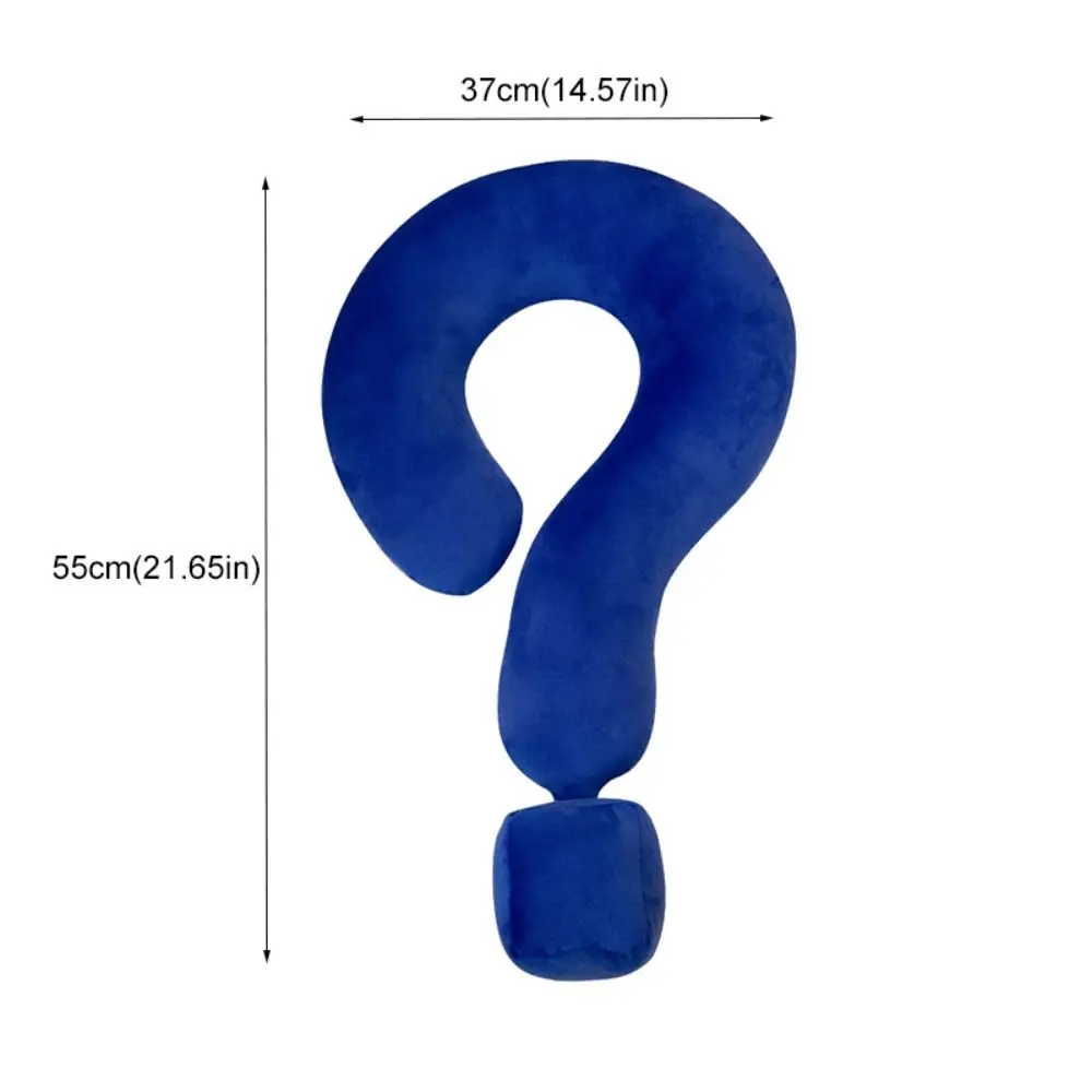Almohada Cervical con signo de interrogación suave y divertida, almohada ergonómica para siesta en la oficina, agradable para la piel, ropa de cama con soporte para el cuello de gran tamaño