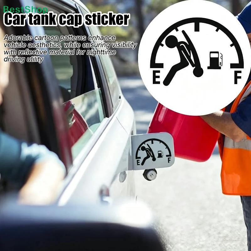 Car Stickers Reflective Car Tank Cap Stickers Decal Waterproof Exterior Sign Funny Car Tank Pointer Sticker Auto Decoration