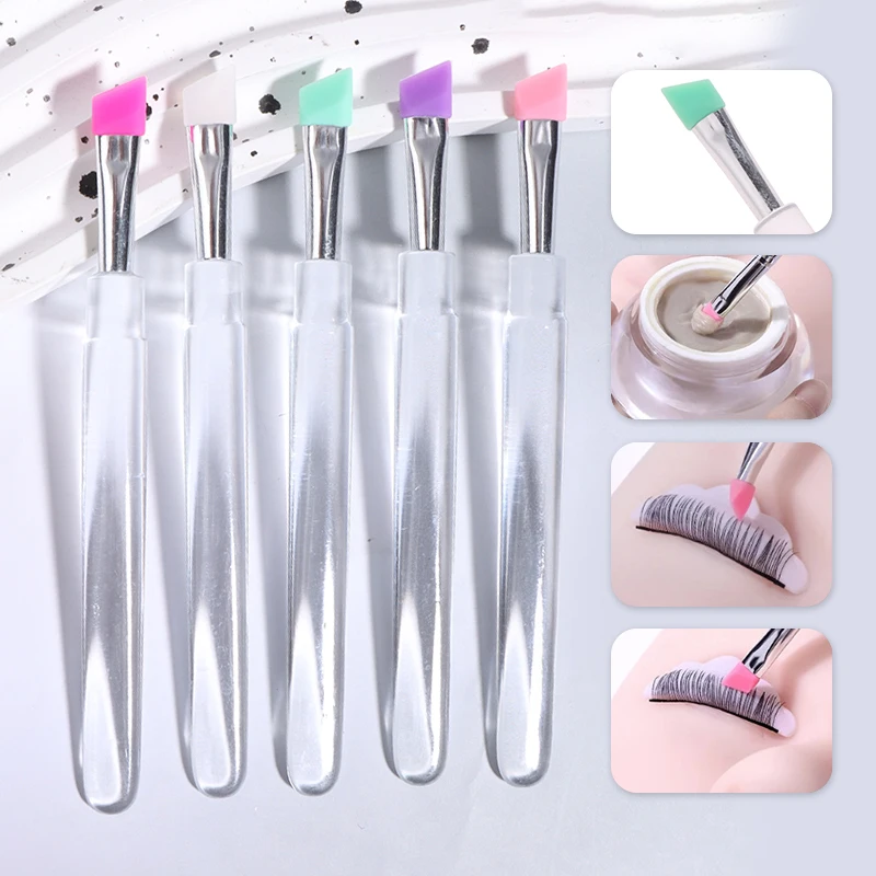 Brosse de stratification des cils en silicone, outil de séparation des cils, fournitures d'extension de cils, outils de maquillage