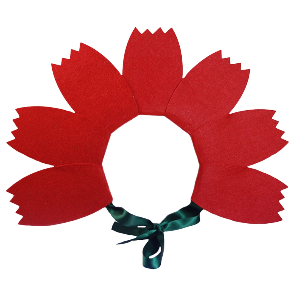 

Flower Wreath Headband For Girls Women Hair Accessory With Ribbon Bright Birthday Wedding Decoration Headpiece